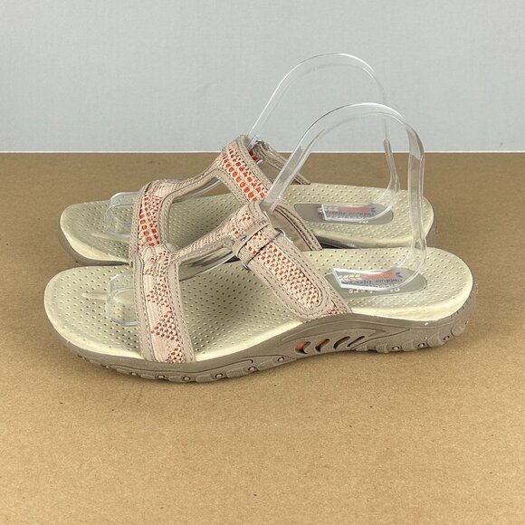Skechers Reggae Desert Escape Slide Sandals Womens 9 Taupe Peach Slip On - Picture 1 of 10